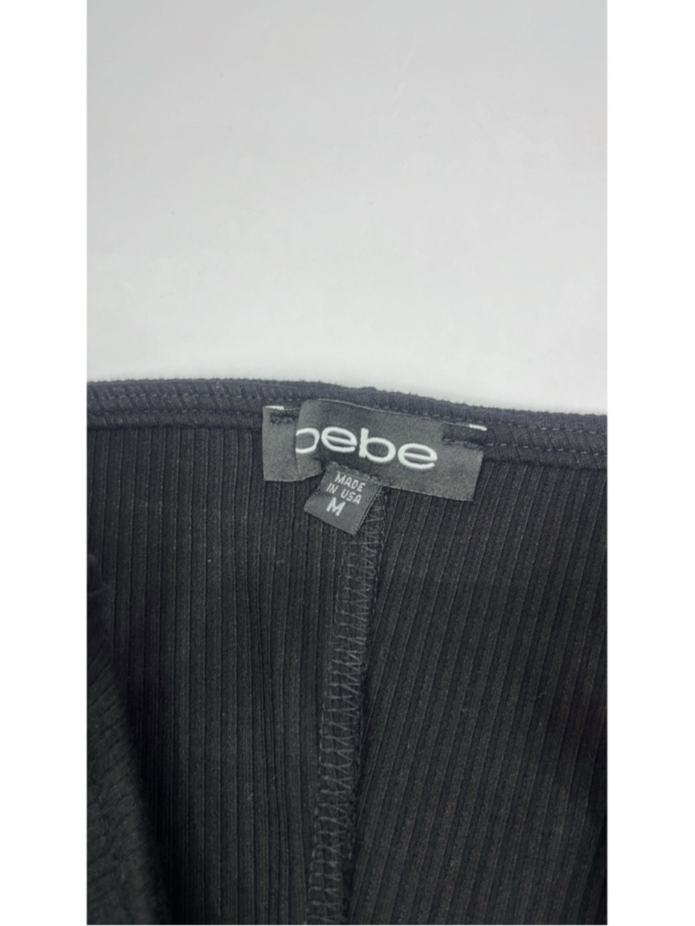 Bebe Boatneck Ribbed Mini Dress (Size: M) - Picture 5 of 6